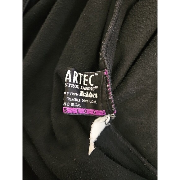 Vintage Jack Wolfskin Polarsystem Black Button-Up Fleece Sz LG Look At Measuring - Picture 8 of 12